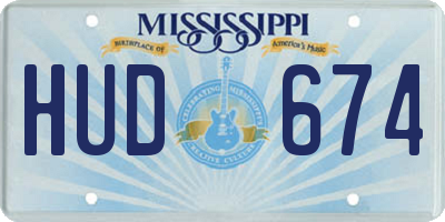 MS license plate HUD674