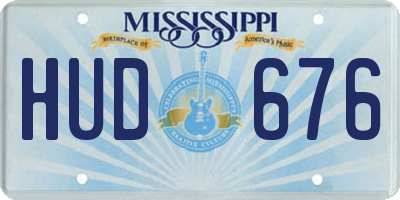 MS license plate HUD676