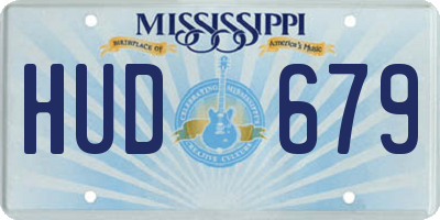 MS license plate HUD679
