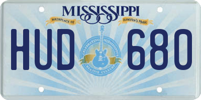 MS license plate HUD680