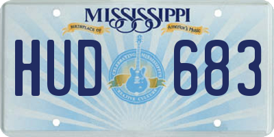 MS license plate HUD683