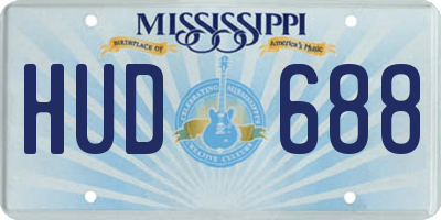 MS license plate HUD688