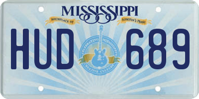 MS license plate HUD689