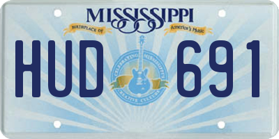 MS license plate HUD691