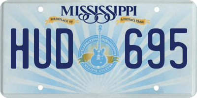 MS license plate HUD695