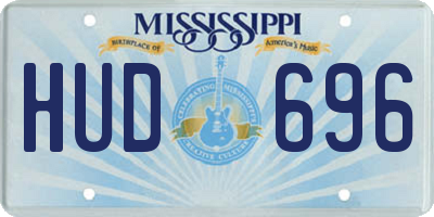 MS license plate HUD696