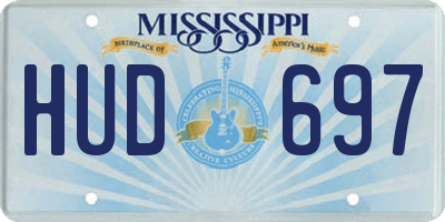 MS license plate HUD697
