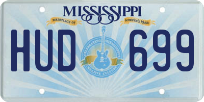 MS license plate HUD699