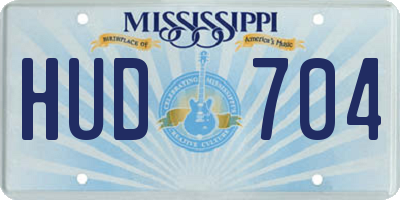 MS license plate HUD704