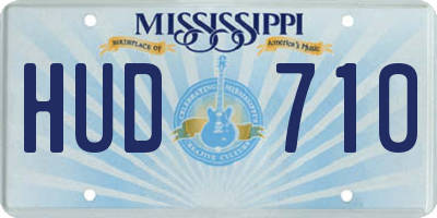 MS license plate HUD710