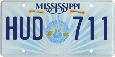MS license plate HUD711
