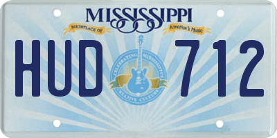 MS license plate HUD712