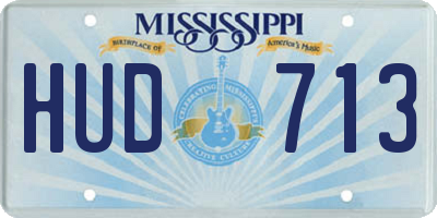 MS license plate HUD713
