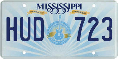 MS license plate HUD723