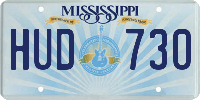 MS license plate HUD730