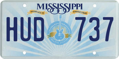 MS license plate HUD737