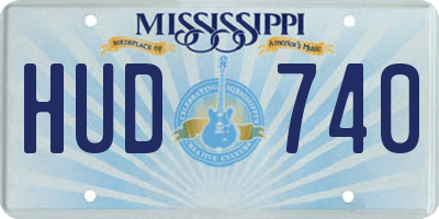 MS license plate HUD740