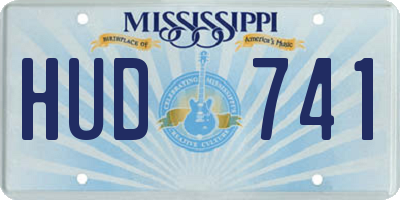 MS license plate HUD741