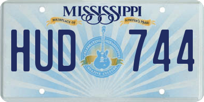 MS license plate HUD744