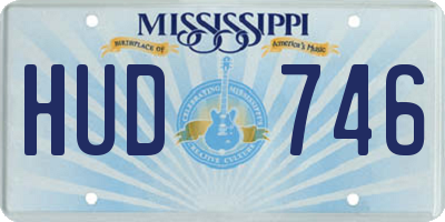 MS license plate HUD746