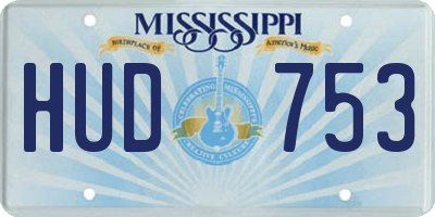 MS license plate HUD753