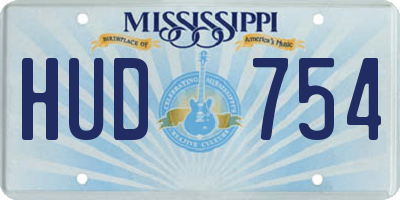 MS license plate HUD754