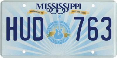 MS license plate HUD763