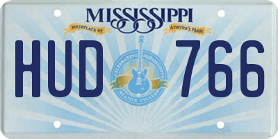MS license plate HUD766