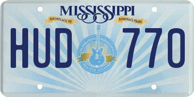 MS license plate HUD770