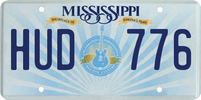 MS license plate HUD776