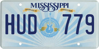 MS license plate HUD779