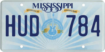 MS license plate HUD784