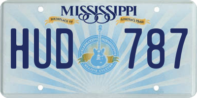 MS license plate HUD787