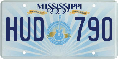 MS license plate HUD790