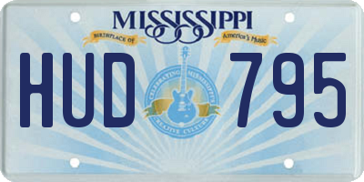 MS license plate HUD795