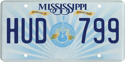 MS license plate HUD799