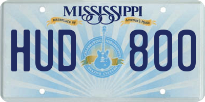 MS license plate HUD800
