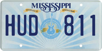 MS license plate HUD811