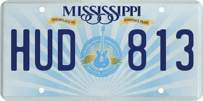 MS license plate HUD813