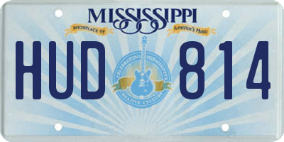 MS license plate HUD814