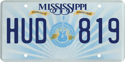 MS license plate HUD819