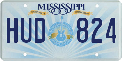 MS license plate HUD824