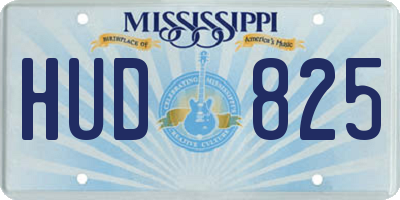 MS license plate HUD825