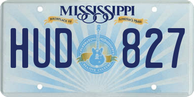 MS license plate HUD827