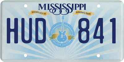 MS license plate HUD841