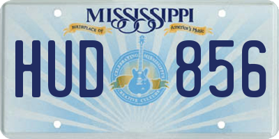 MS license plate HUD856