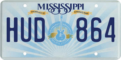MS license plate HUD864