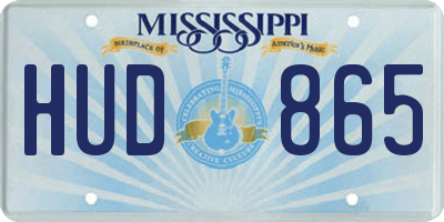 MS license plate HUD865