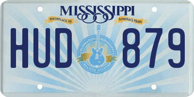 MS license plate HUD879