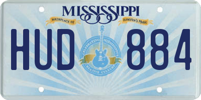 MS license plate HUD884